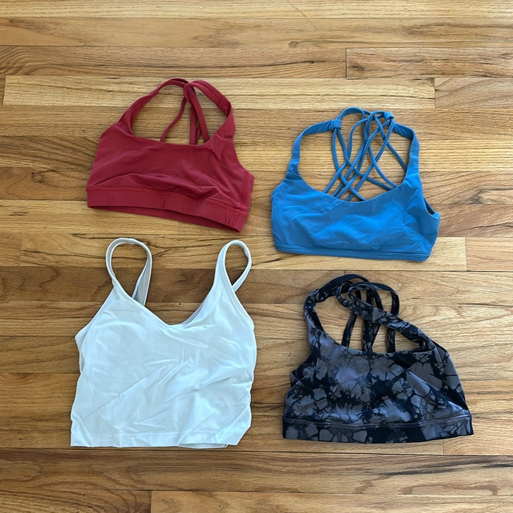Lulu Lemon athletic cami set of 4 size xs